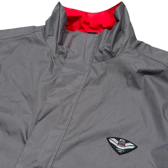 Vintage Mercedes Benz Formula 1 F1 Racing Gray Windbreaker Jacket Mens XL - Picture 4 of 16